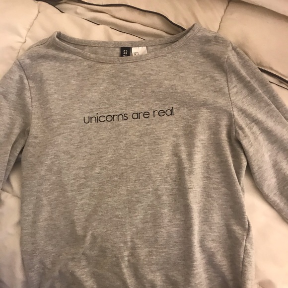 “Unicorns are real” Long sleeve tee - Picture 3 of 3